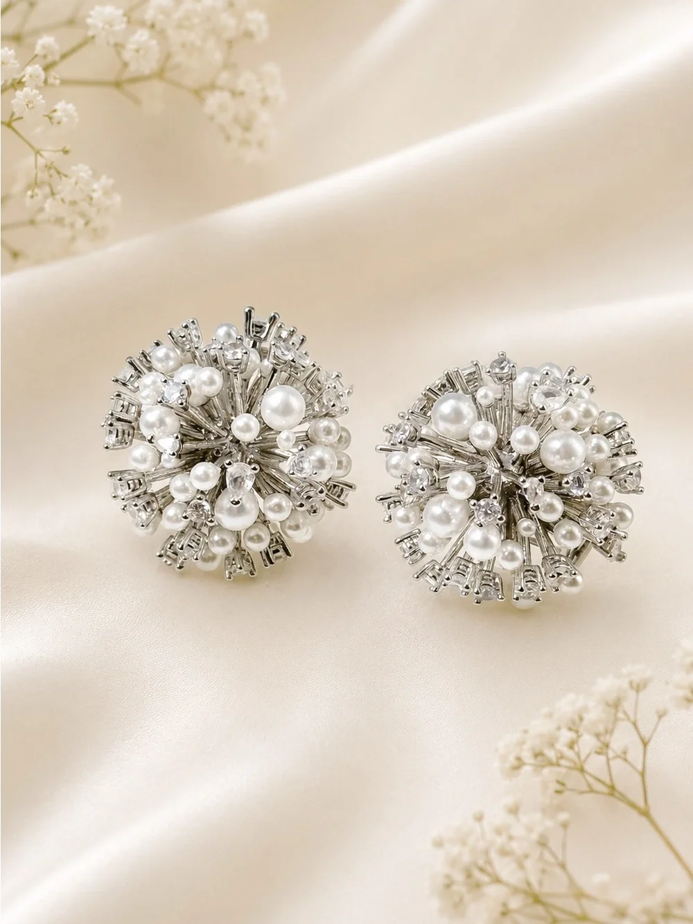 Kate Spade Cheers To That Cluster earrings Pearl Crystal.